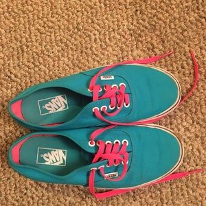 VANS Turqouise & Pink Shoes